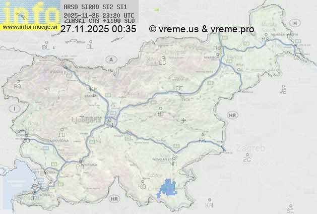 Radarska karta padavin