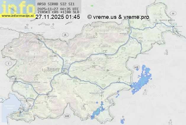 Radarska karta padavin