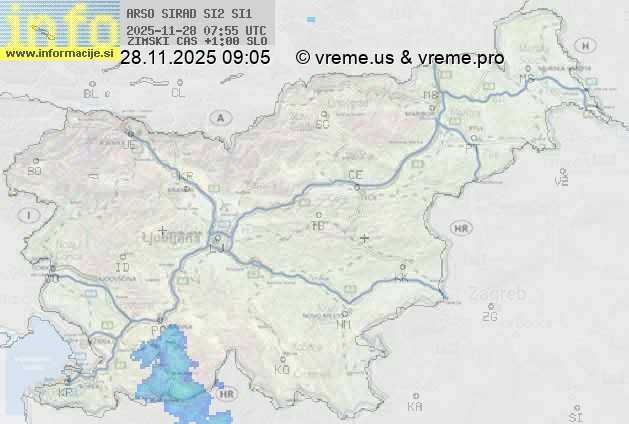 Radarska karta padavin