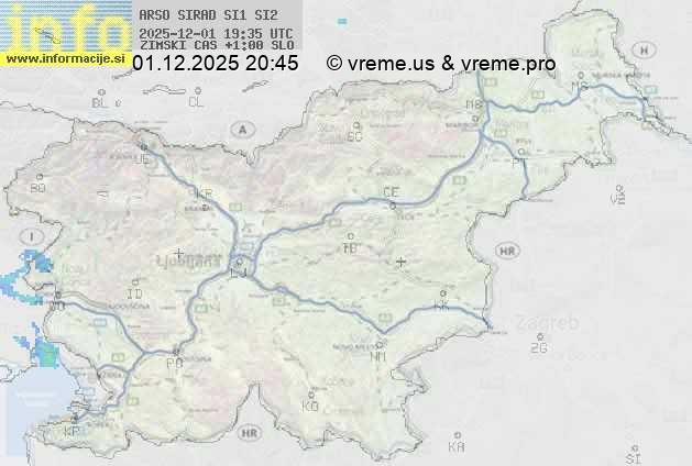 Radarska karta padavin