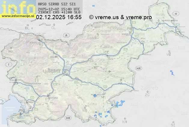 Radarska karta padavin