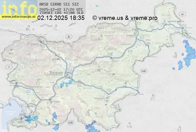 Radarska karta padavin