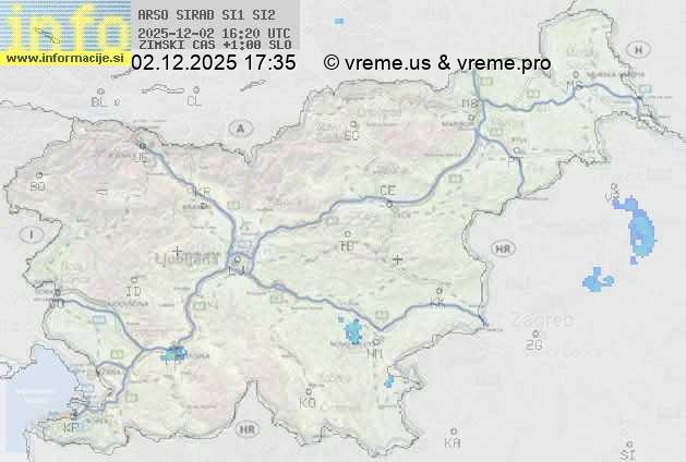 Radarska karta padavin