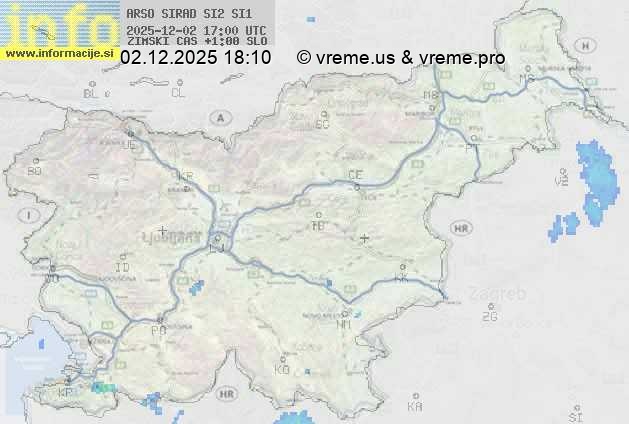 Radarska karta padavin