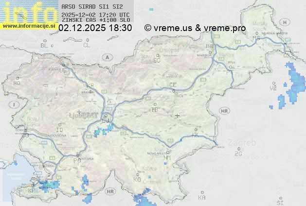 Radarska karta padavin