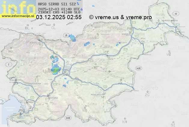 Radarska karta padavin