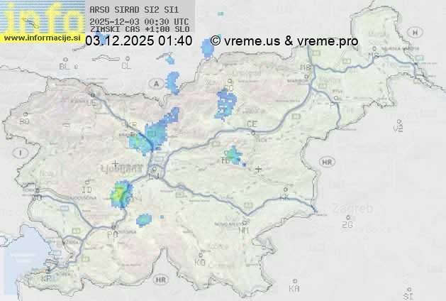 Radarska karta padavin