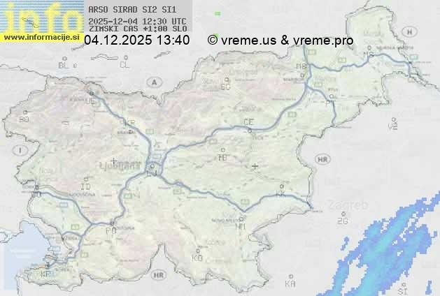 Radarska karta padavin