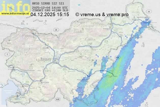 Radarska karta padavin