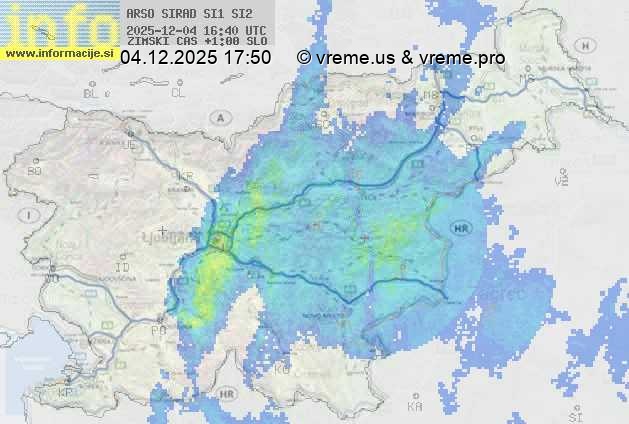 Radarska karta padavin