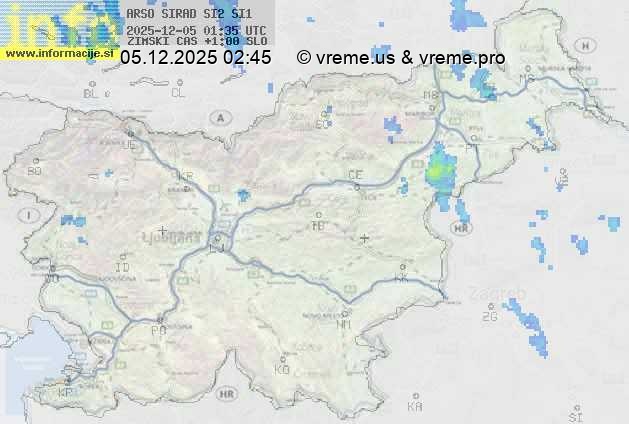 Radarska karta padavin