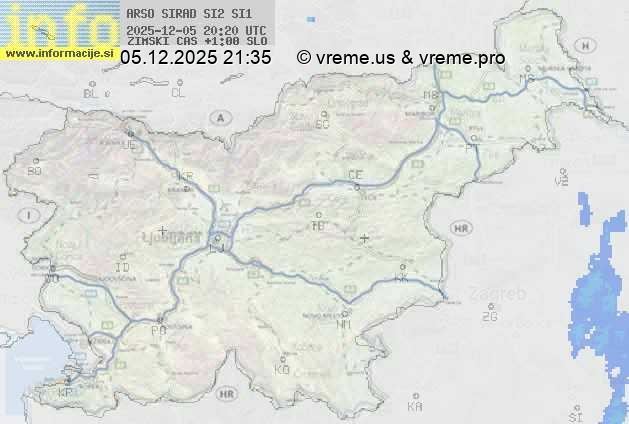 Radarska karta padavin