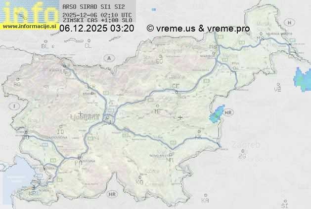 Radarska karta padavin