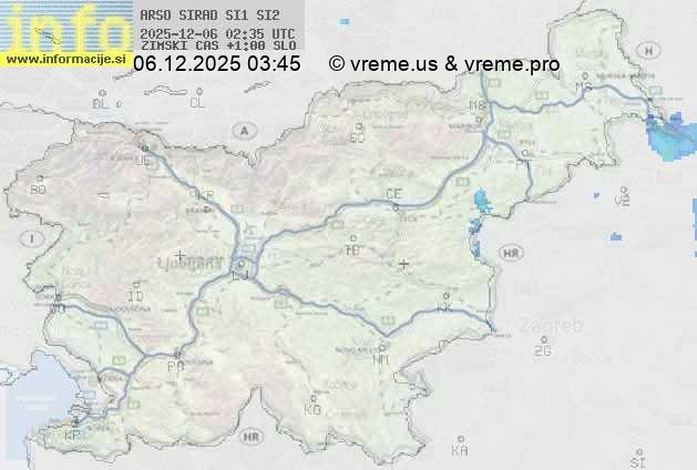 Radarska karta padavin