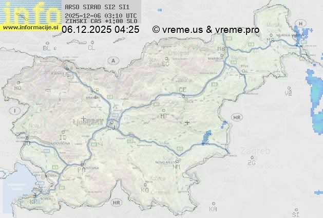 Radarska karta padavin