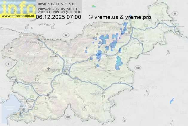 Radarska karta padavin