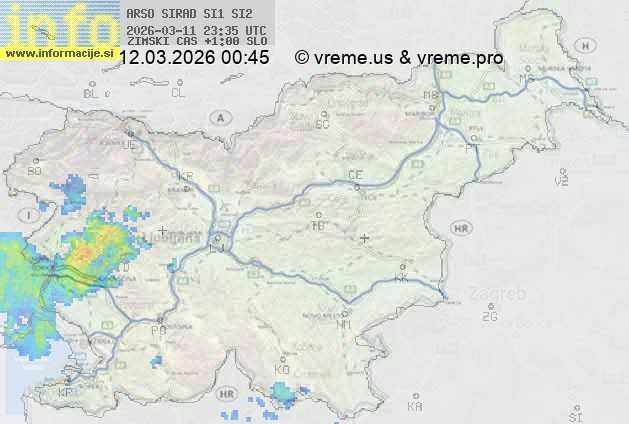 Radarska karta padavin