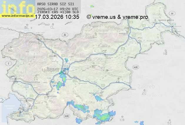 Radarska karta padavin