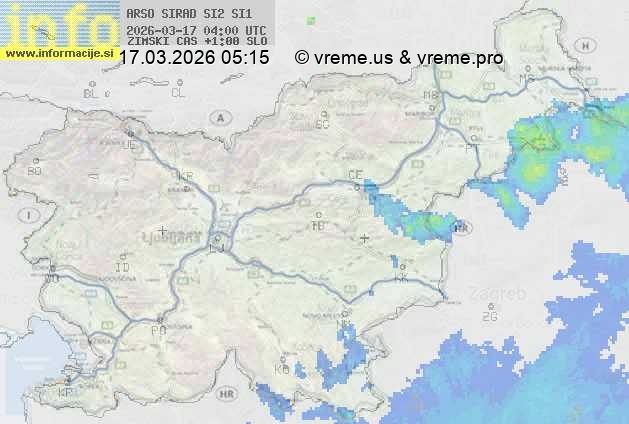 Radarska karta padavin