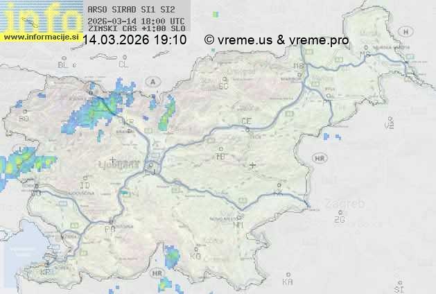 Radarska karta padavin