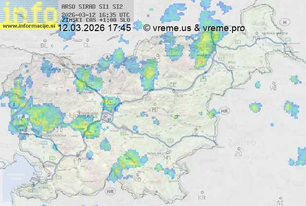 Radarska karta padavin