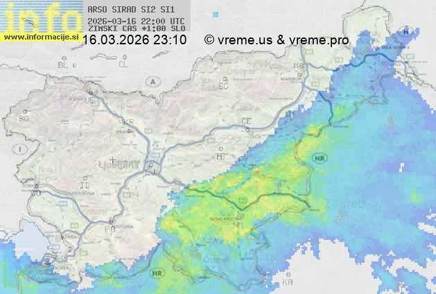 Radarska karta padavin