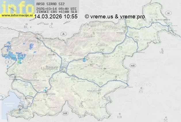 Radarska karta padavin