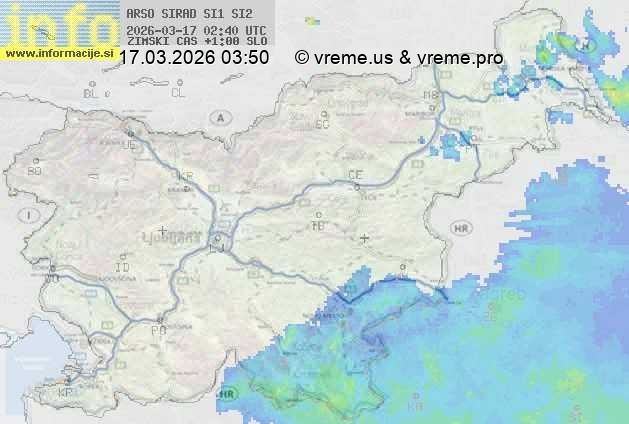 Radarska karta padavin