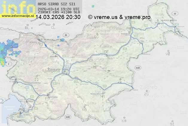 Radarska karta padavin