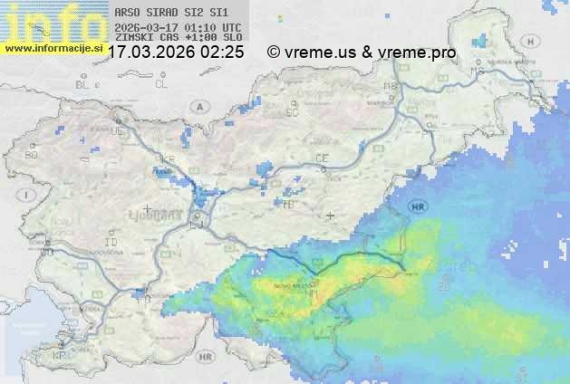 Radarska karta padavin