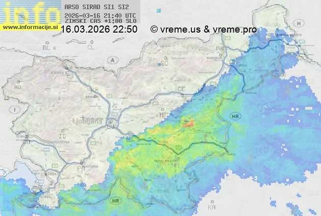 Radarska karta padavin