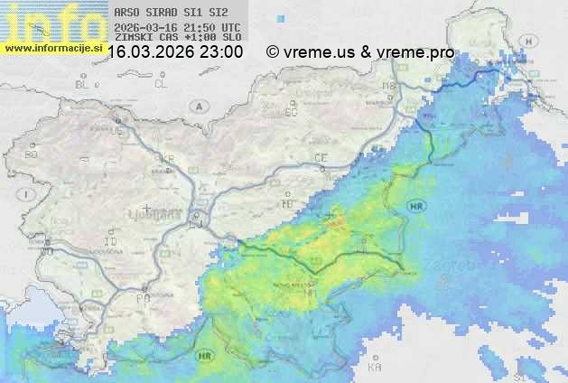 Radarska karta padavin