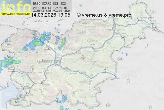 Radarska karta padavin