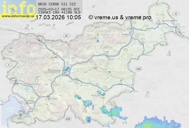 Radarska karta padavin