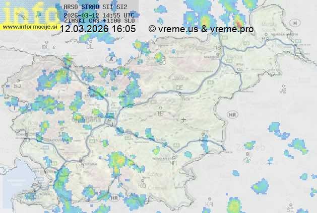 Radarska karta padavin