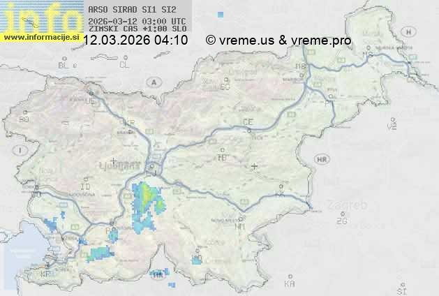 Radarska karta padavin