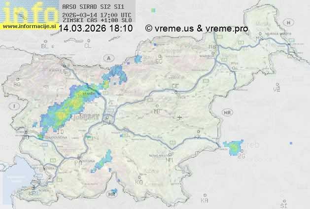 Radarska karta padavin