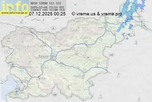 Radarska karta padavin