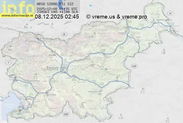 Radarska karta padavin