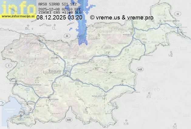 Radarska karta padavin