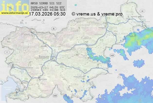 Radarska karta padavin