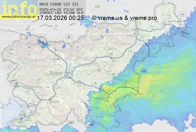 Radarska karta padavin