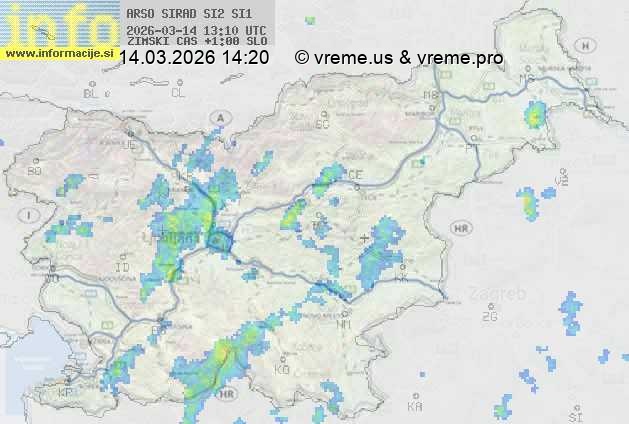 Radarska karta padavin