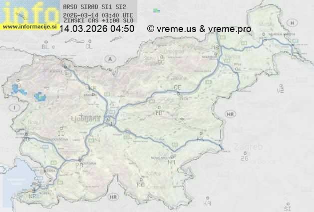 Radarska karta padavin