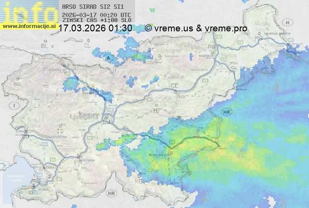 Radarska karta padavin