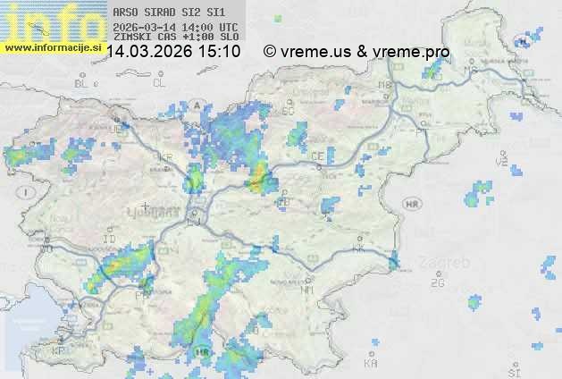 Radarska karta padavin
