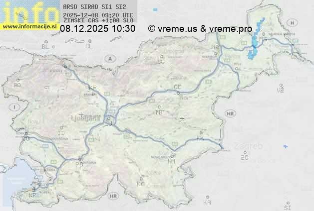 Radarska karta padavin