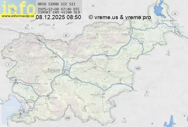 Radarska karta padavin