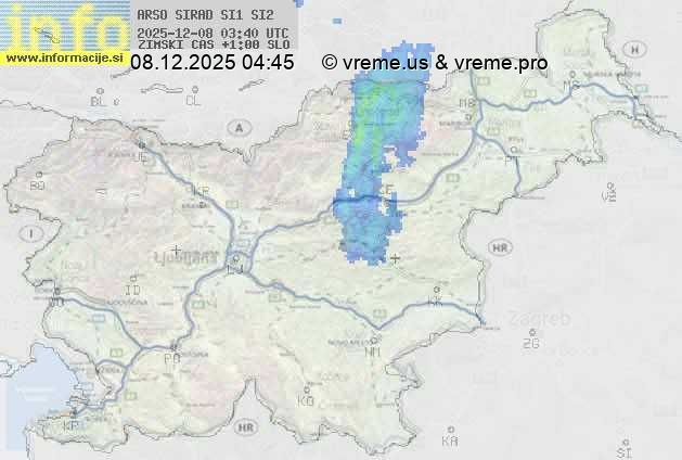 Radarska karta padavin