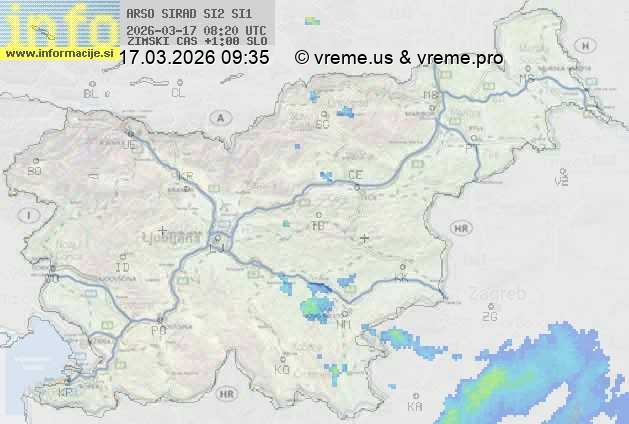 Radarska karta padavin